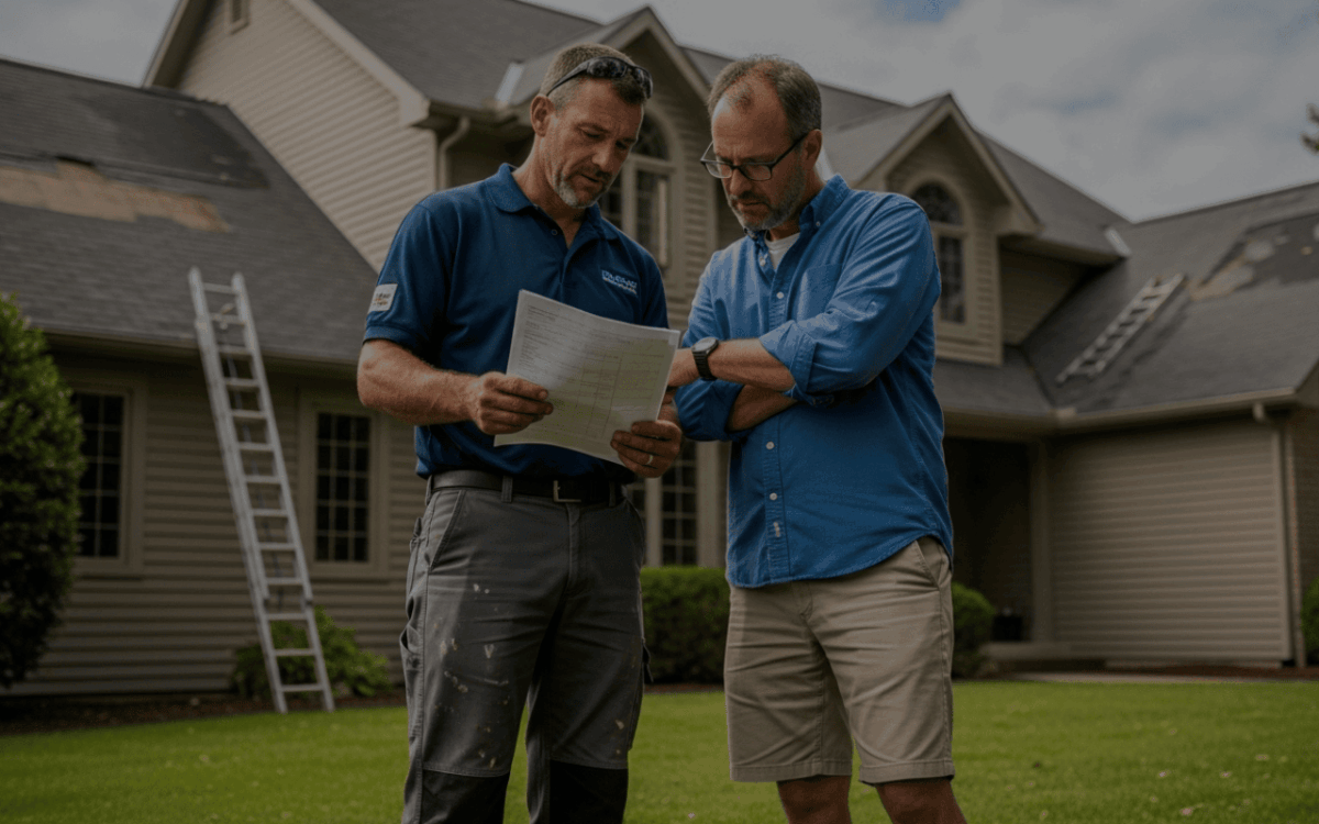 Are door-to-door roofers offering a free roof through insurance legit, or just a scam?