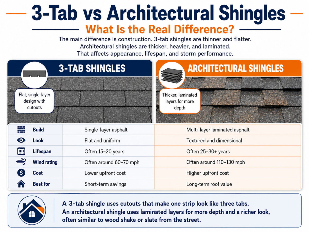 3-Tab vs Architectural Shingles - Best Choice for Your Home