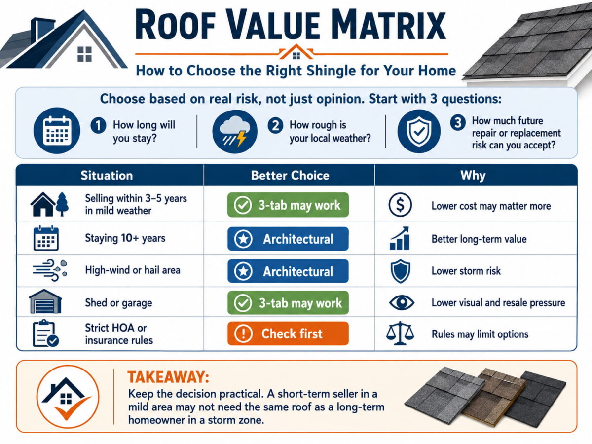 3-Tab vs Architectural Shingles - Cost, Style, and Lifespan Compared