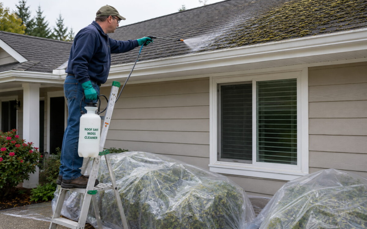 How to Safely Remove Moss from Roof Shingles Without Causing Damage