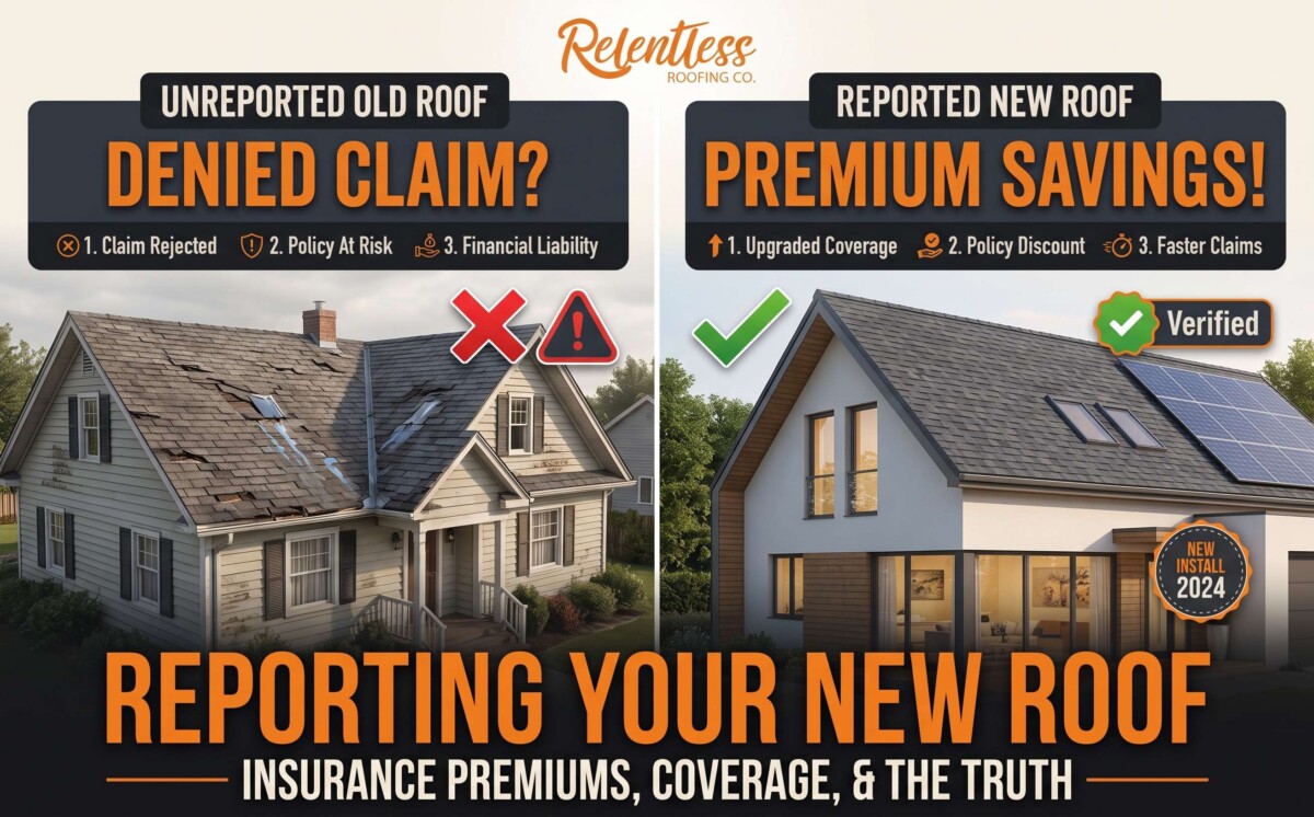 Should you tell your insurance provider about a new roof? Benefits, risks, discounts, and coverage.